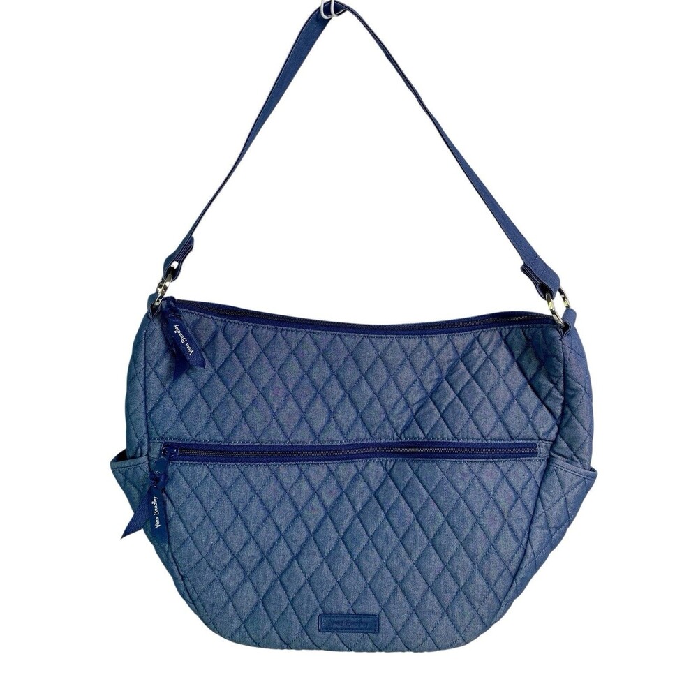 Vera Bradley Go Ahead Convertible Crossbody Moonight Navy Blue Quilted Bag